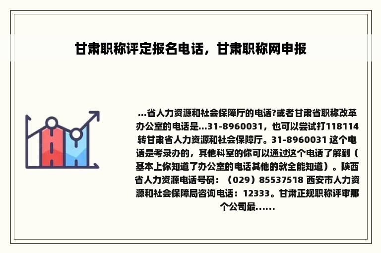 甘肃职称评定报名电话，甘肃职称网申报