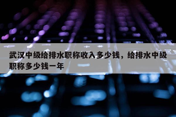 武汉中级给排水职称收入多少钱，给排水中级职称多少钱一年