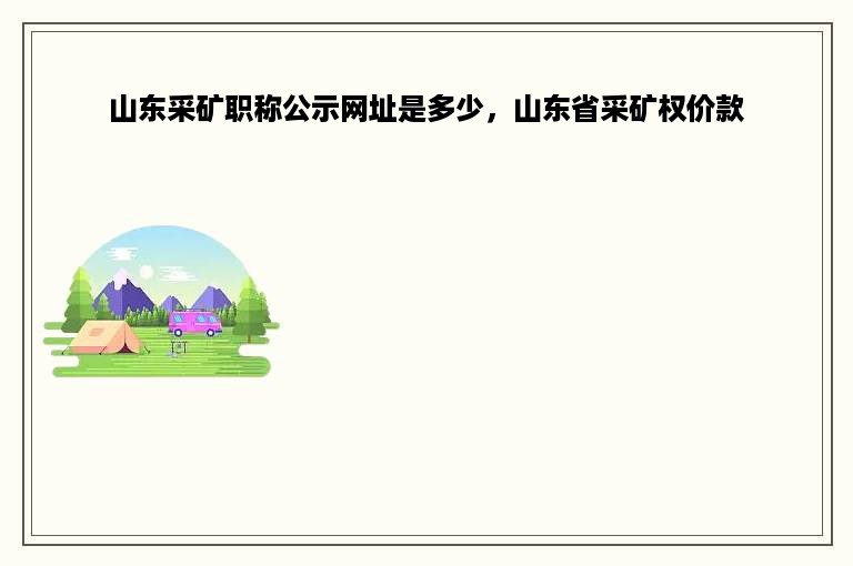 山东采矿职称公示网址是多少，山东省采矿权价款