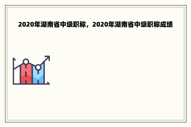 2020年湖南省中级职称，2020年湖南省中级职称成绩